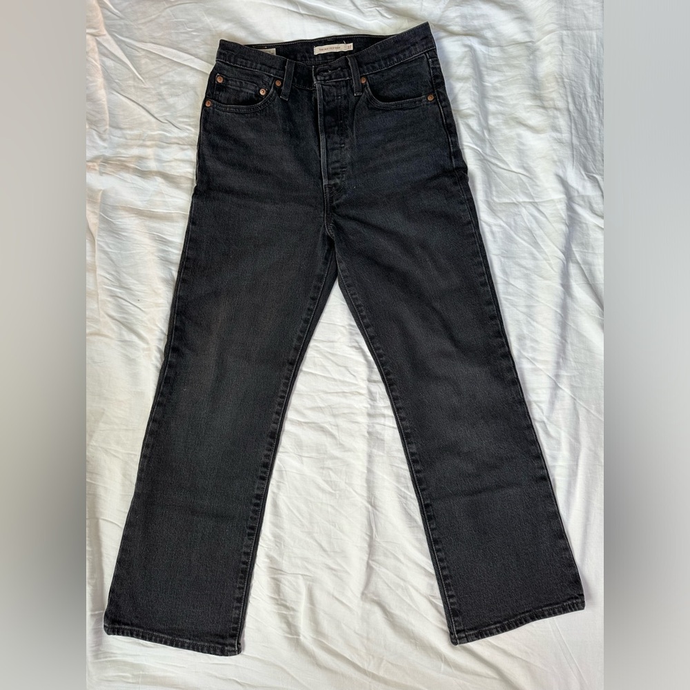 Black Levi’s Ribcage Crop Bootcut Jeans